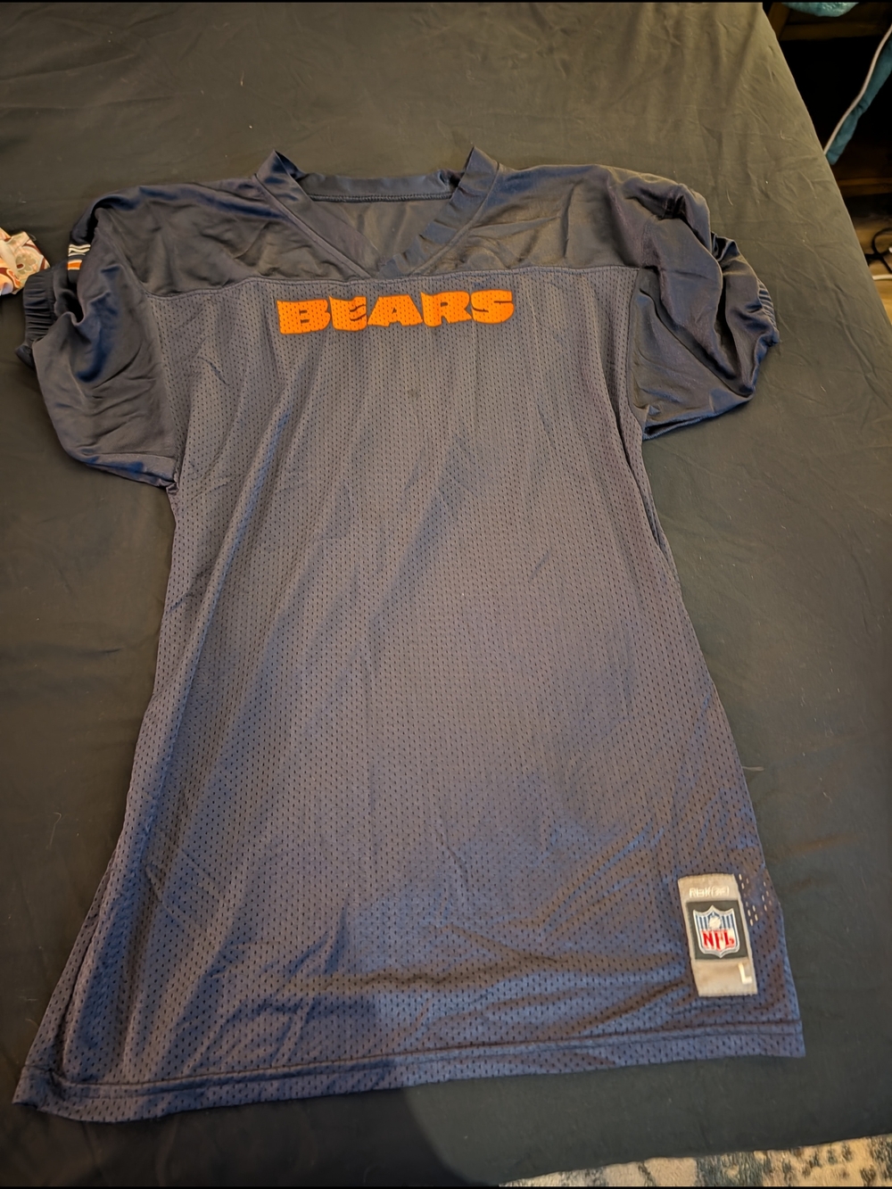 NFL Chicago Bears Navy and Orange Mesh Football Jersey